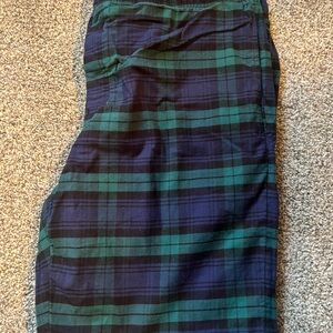 Plaid Green and Blue Mens PJ pants